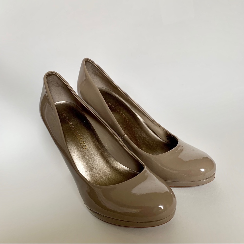 Franco Sarto Gloss Nude Heels